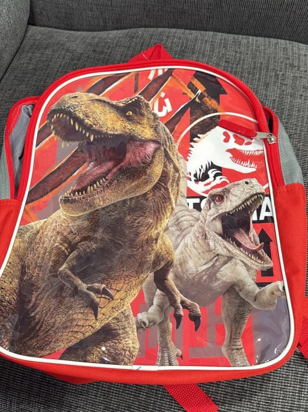 Red Dinosaur Kids Backpack